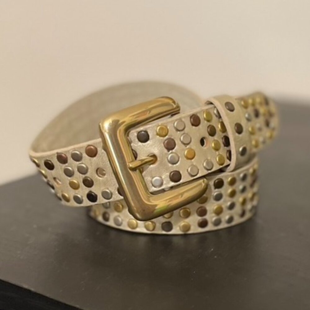 Streets Ahead - Taupe Studded Belt